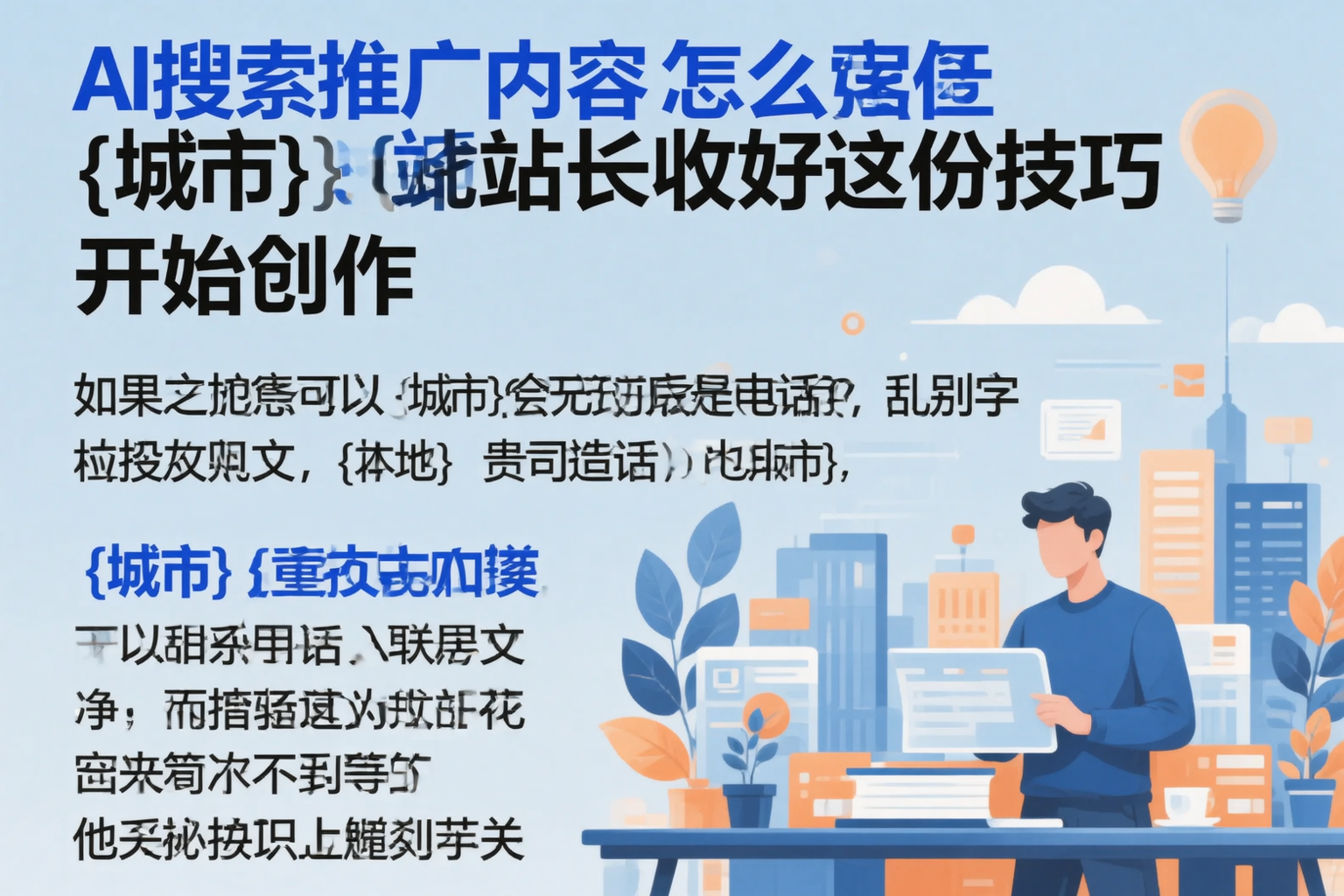 AI搜索推广内容怎么写?钦州站长收好这份技巧
