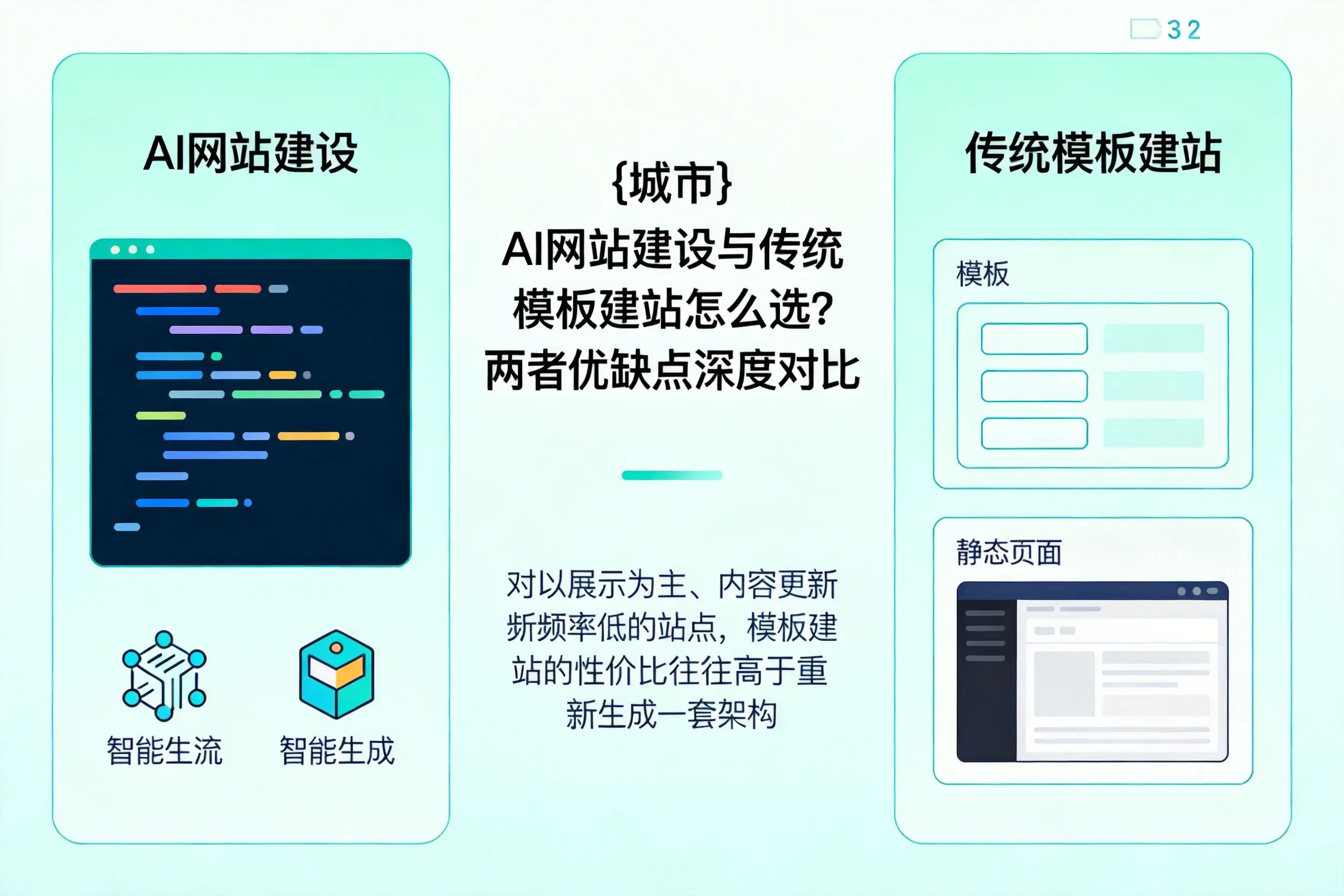 钦州AI网站建设与传统模板建站怎么选?两者优缺点深度对比