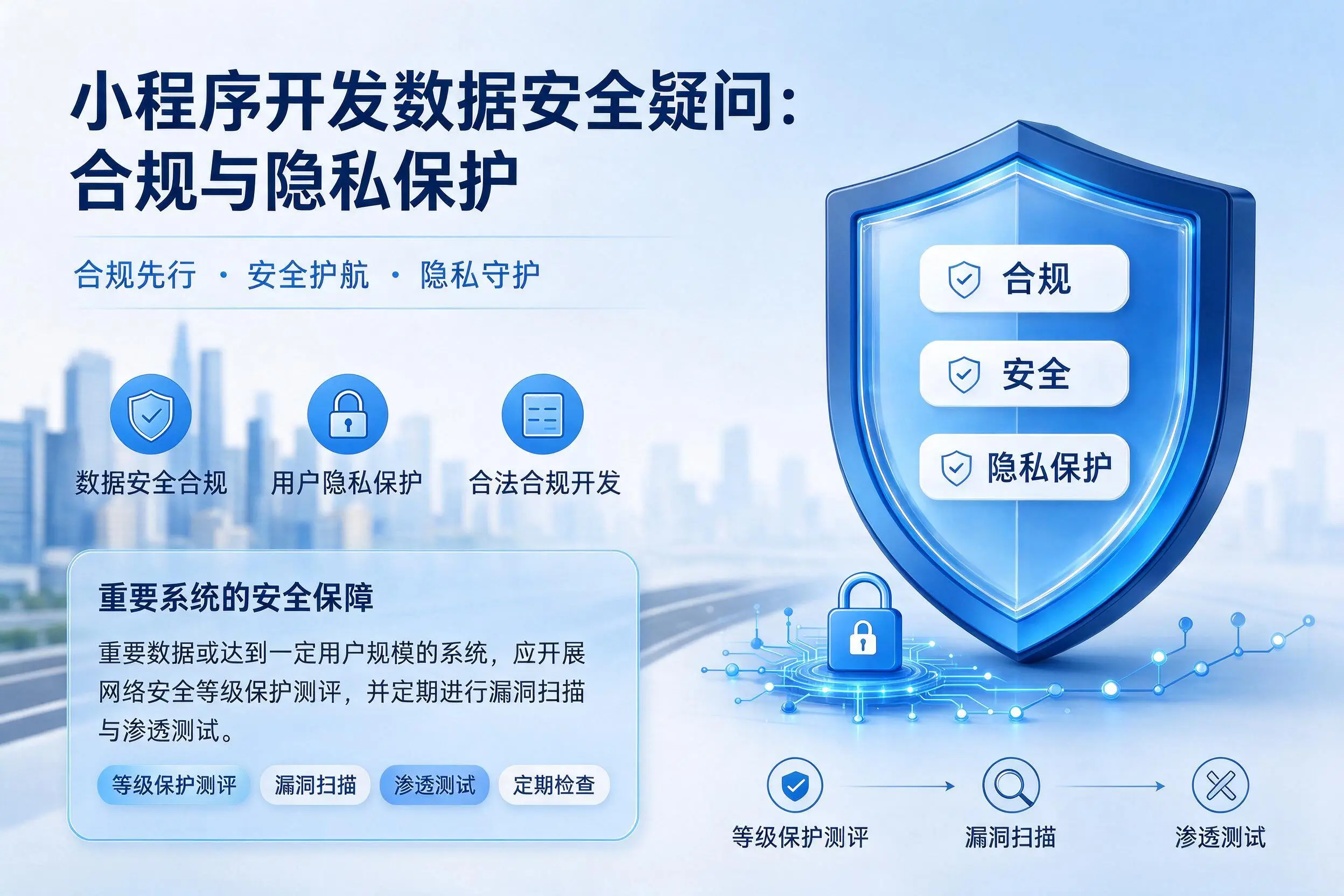 钦州小程序开发数据安全疑问:合规与隐私保护