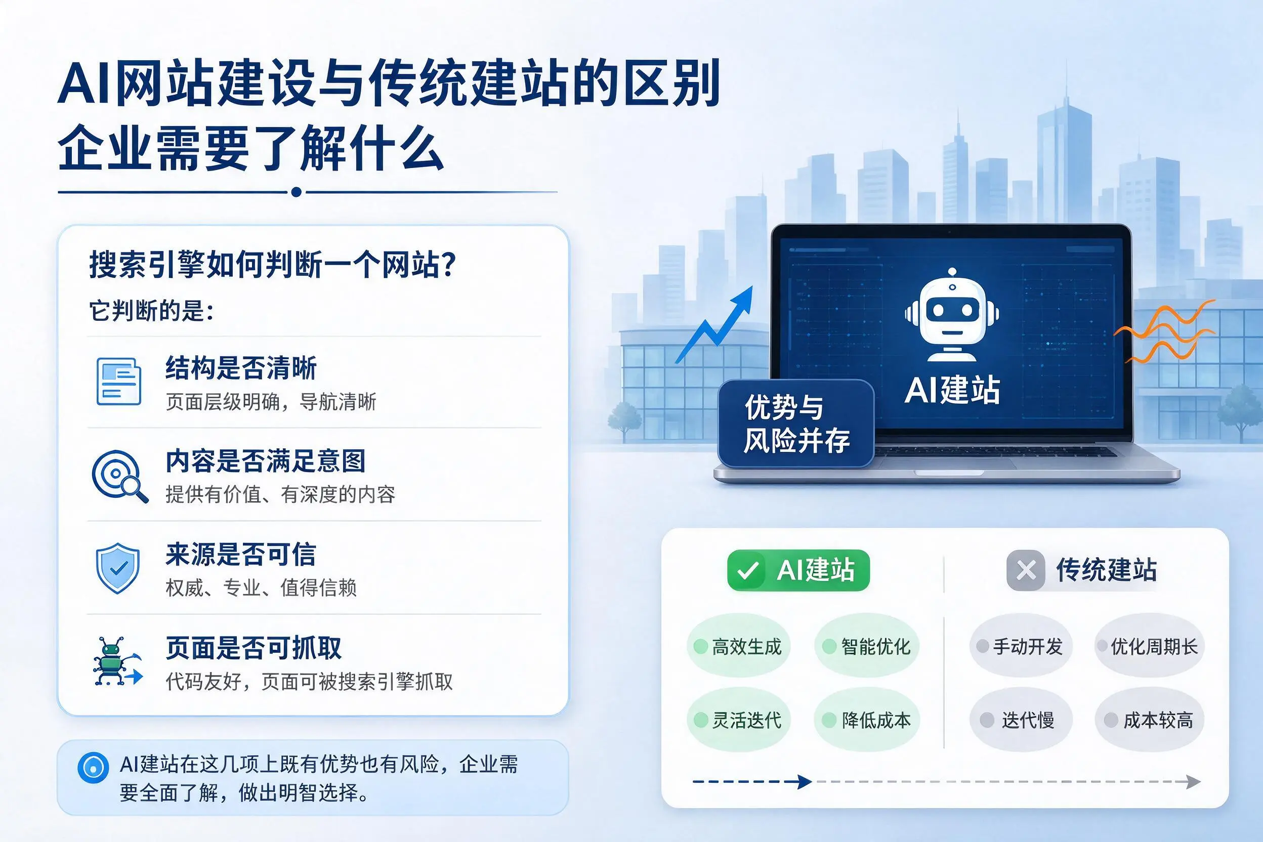 AI网站建设与传统建站的区别,钦州企业需要了解什么