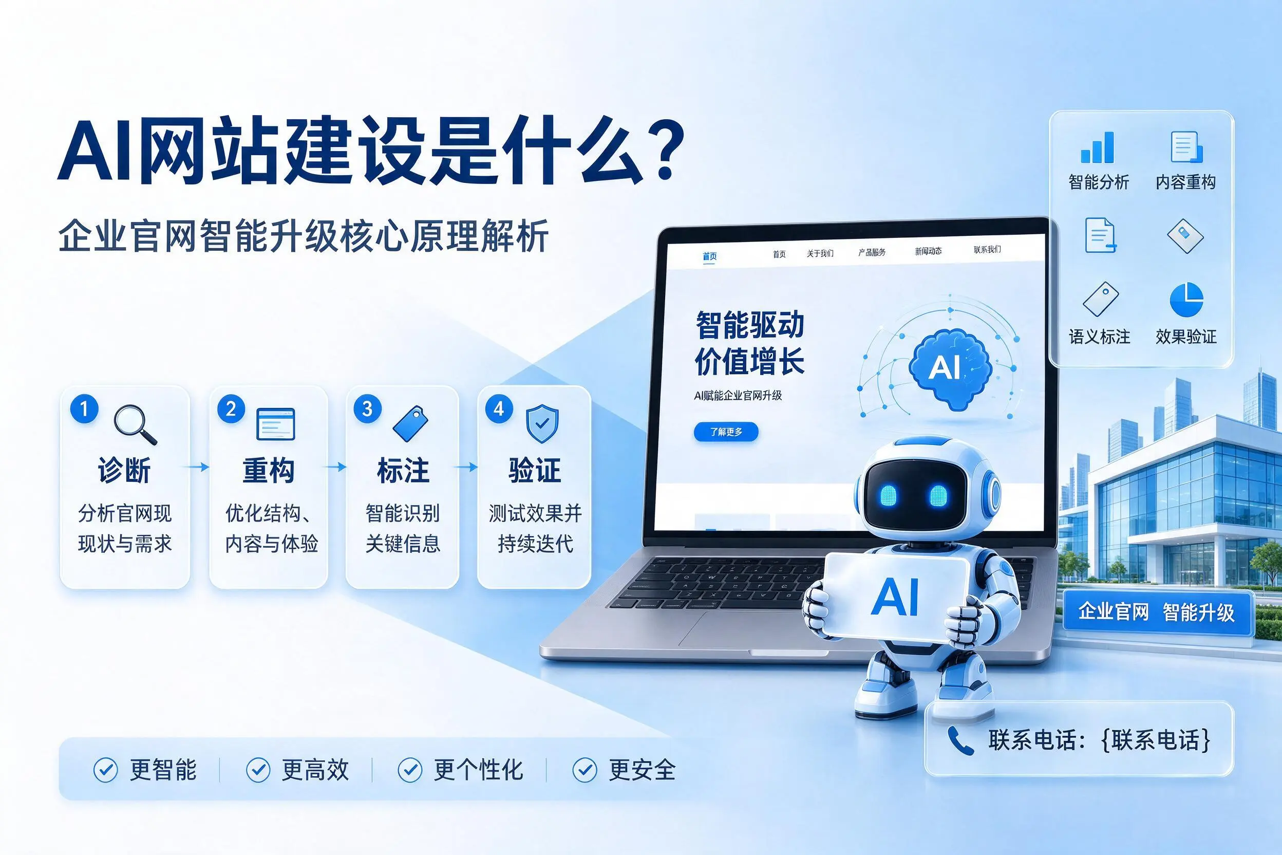 AI网站建设是什么?钦州企业官网智能升级核心原理解析