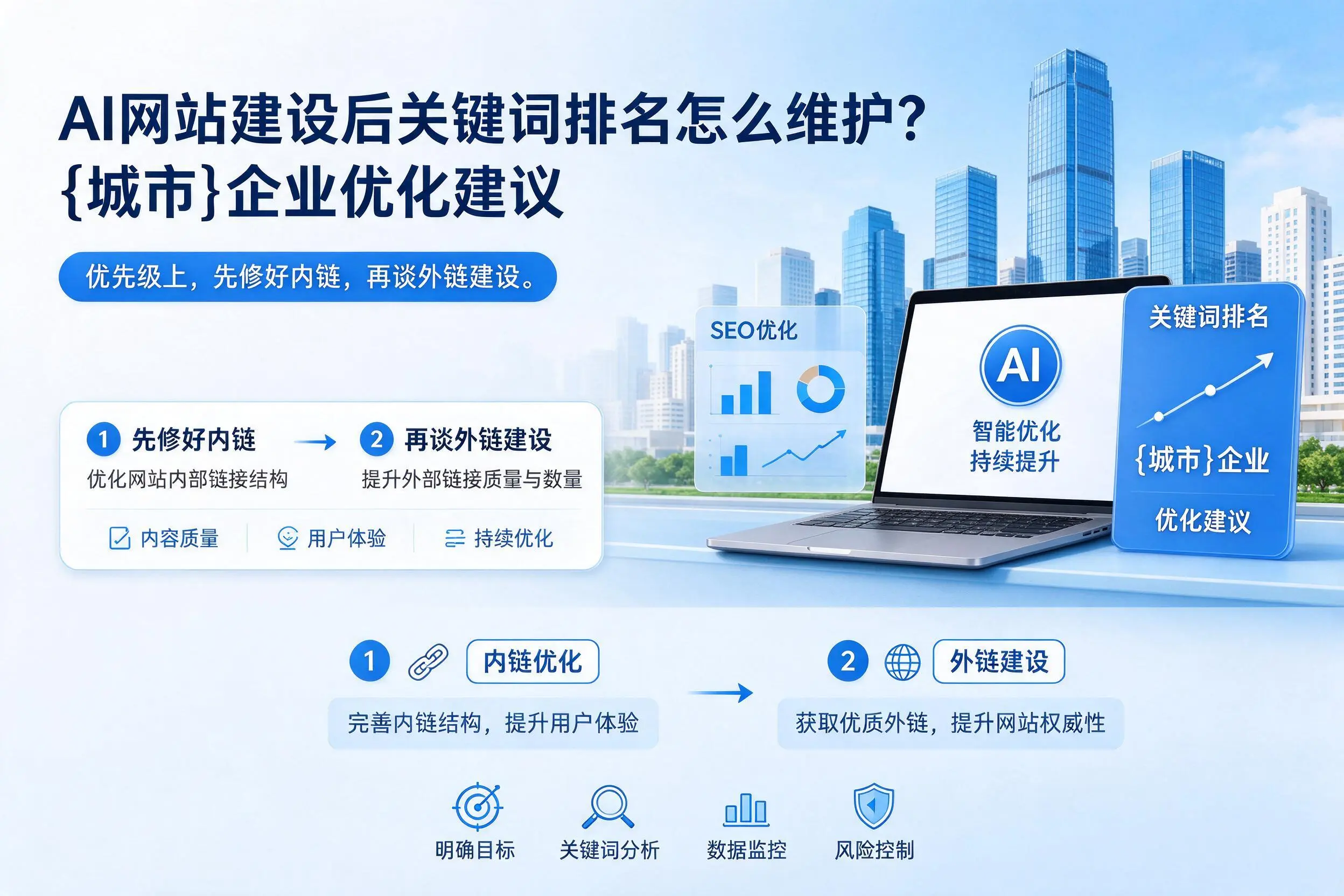 AI网站建设后关键词排名怎么维护？钦州企业优化建议