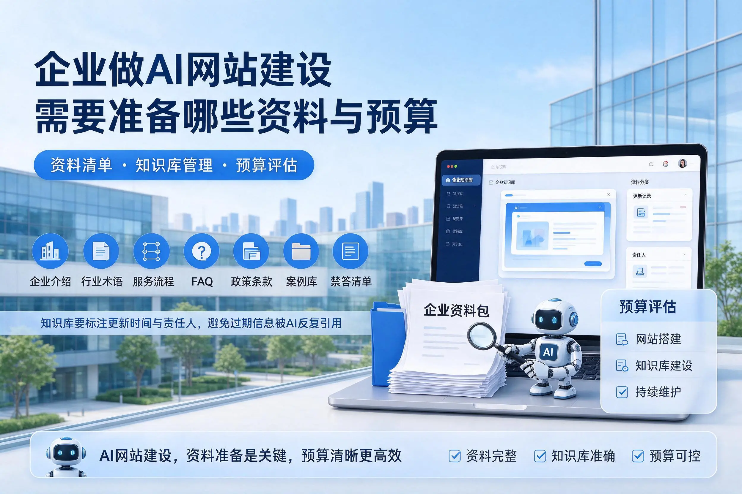 钦州企业做AI网站建设需要准备哪些资料与预算