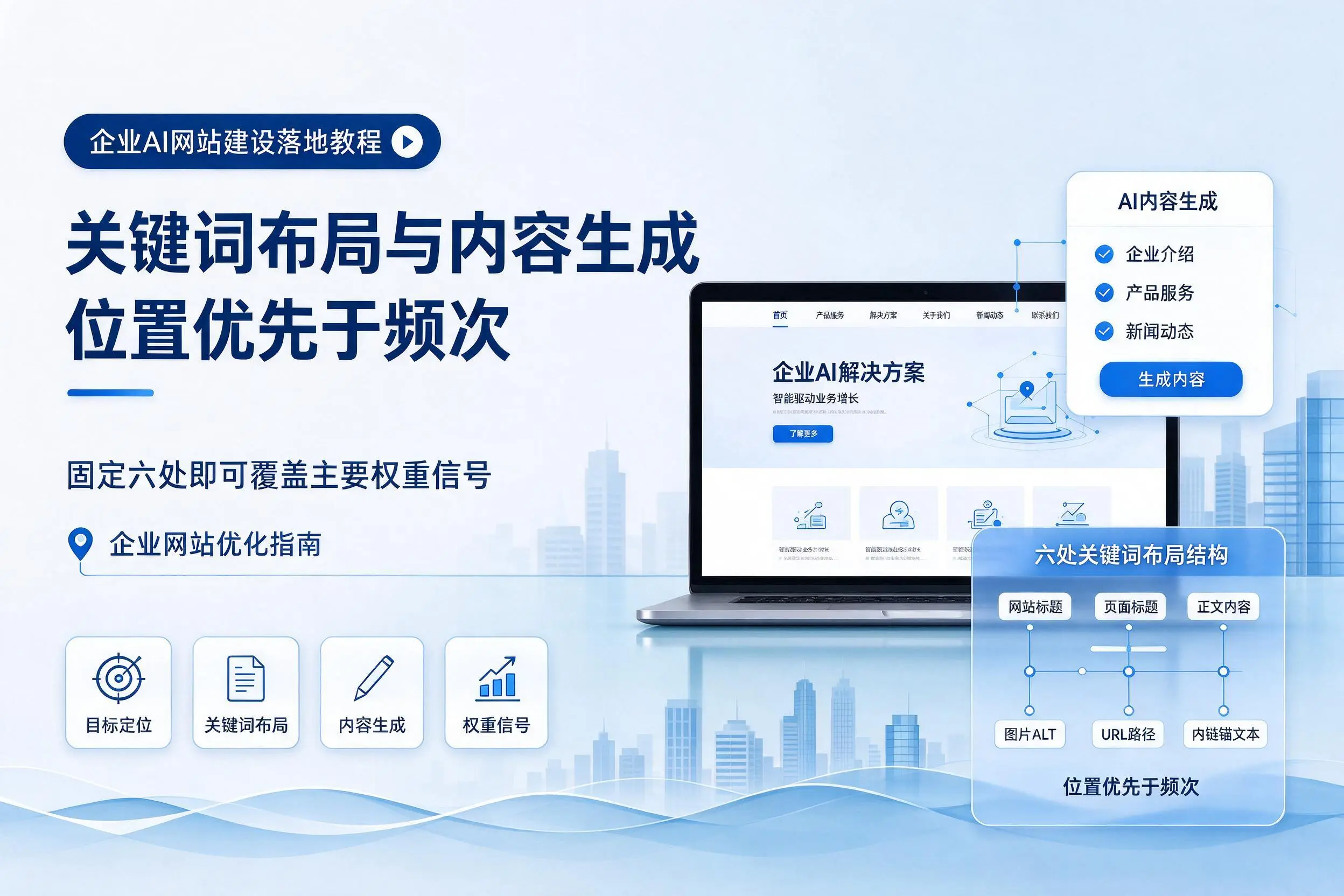 钦州企业AI网站建设落地教程:关键词布局与内容生成