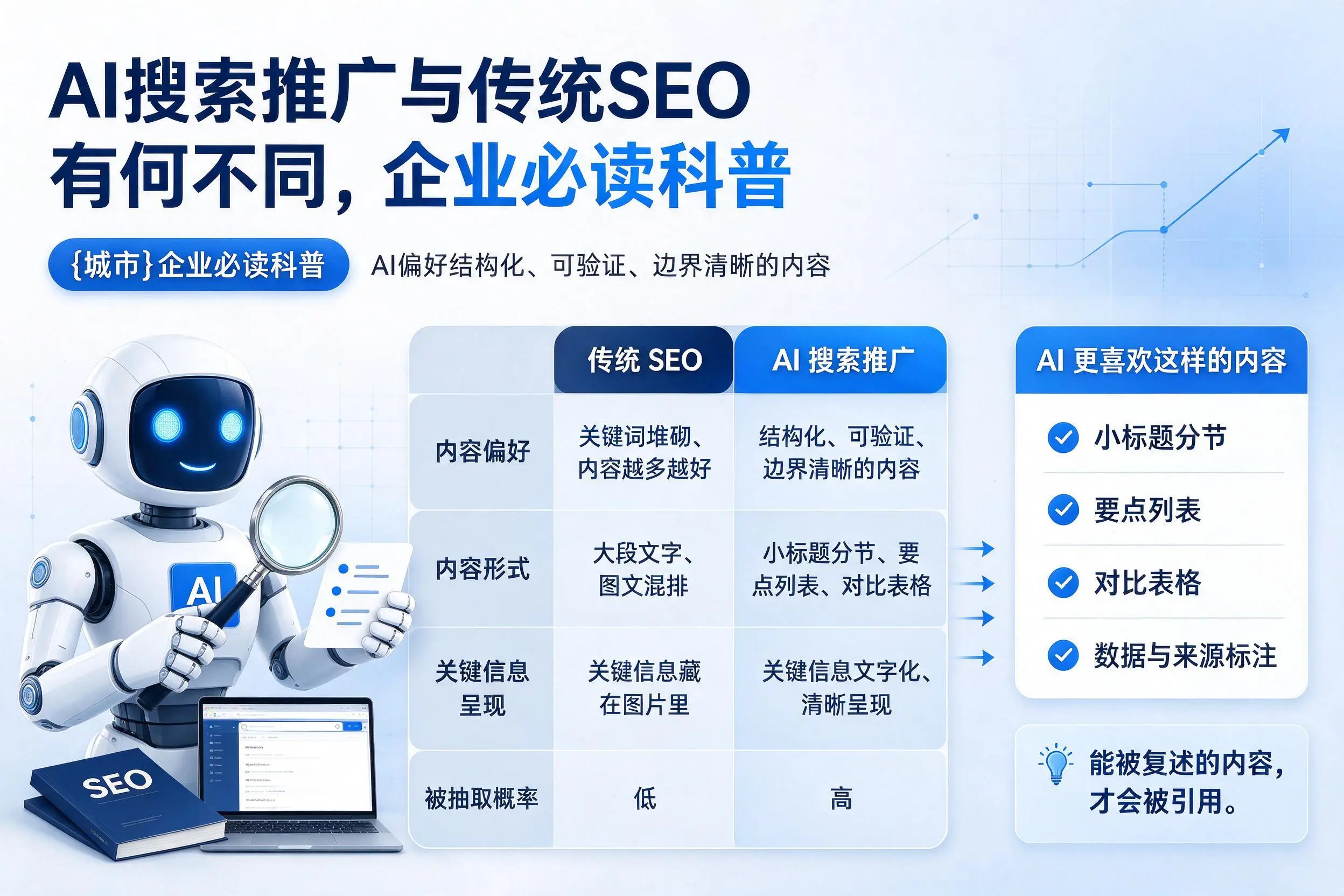 AI搜索推广与传统SEO有何不同，钦州企业必读科普